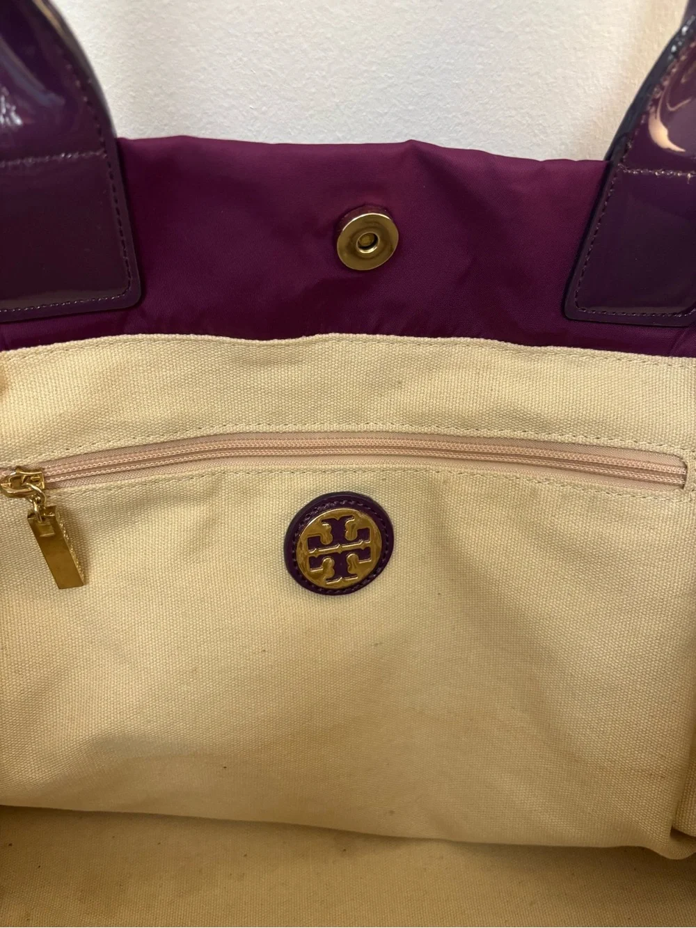 Tory Burch Purple Patent Tote - Color Discontinued